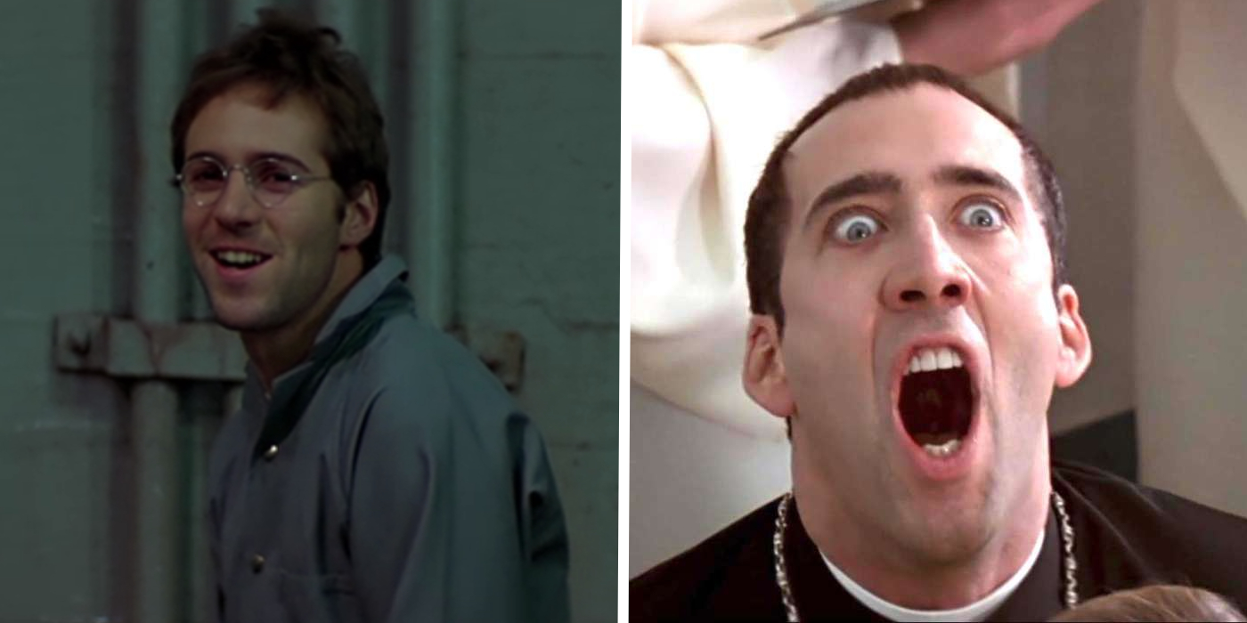 Alessandro Nivola as Pollux Troy and Nicolas Cage as Castor Troy in Face/Off