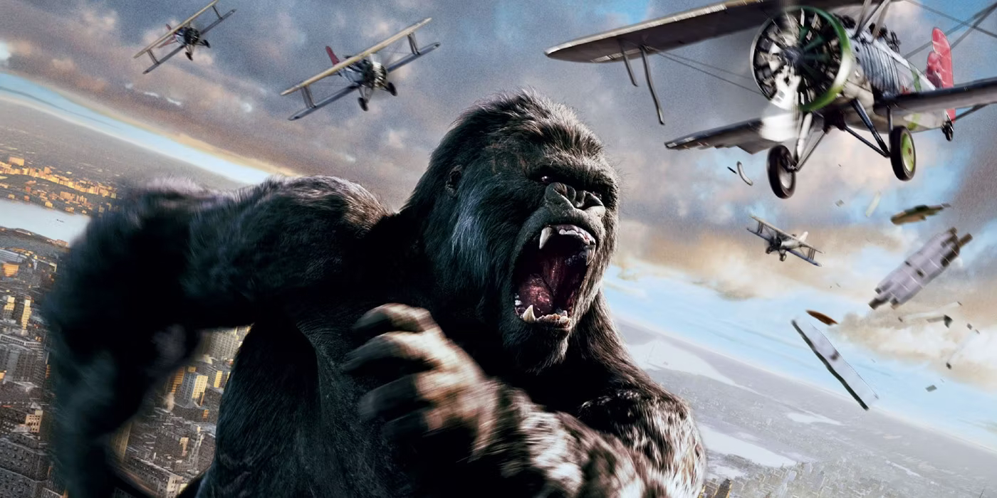 King Kong attacking planes in New York 2005