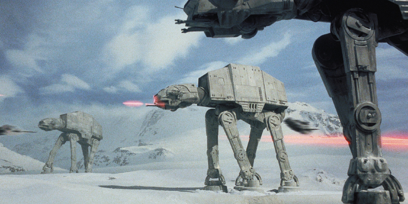 AT-ATs on Hoth in The Empire Strikes Back